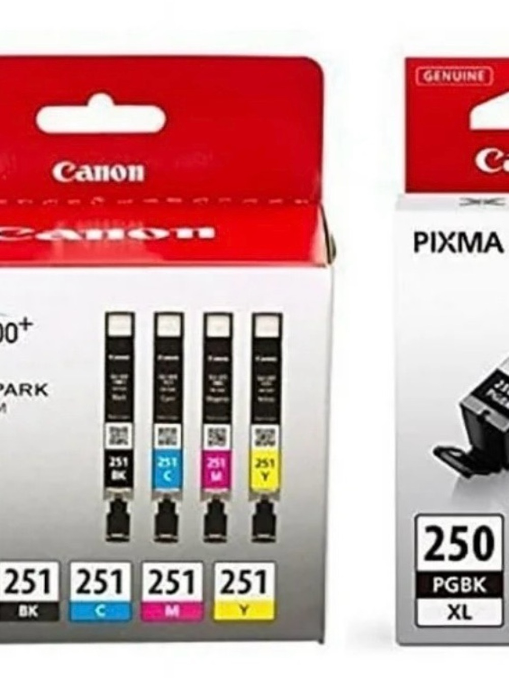 Canon PGI-250XL Black High Yield and CLI-251 B/C/M/Y Black & Color